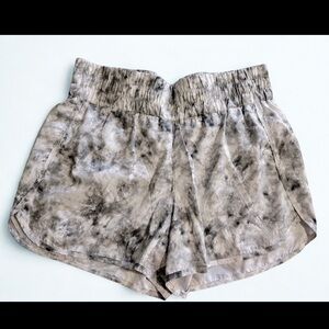 Women's Jockey Black & White Tie-Dye Athletic Shorts